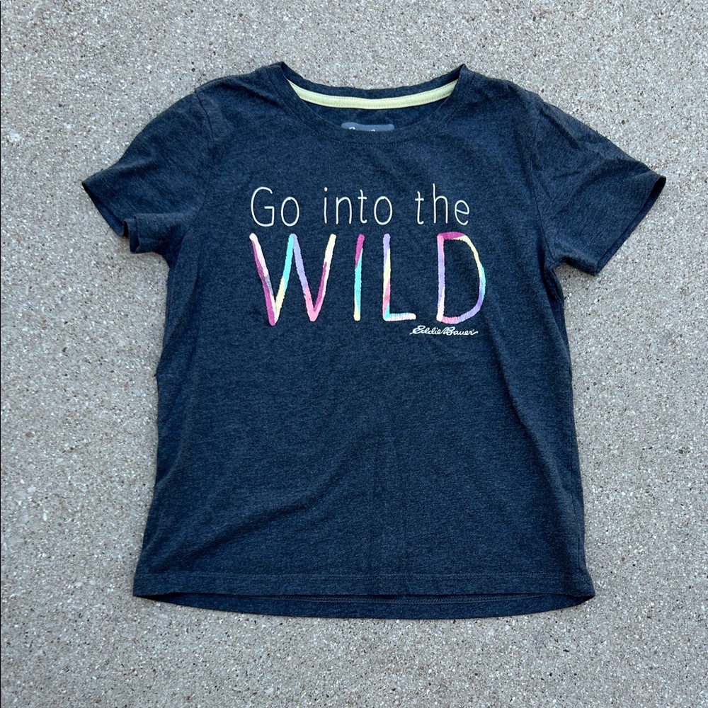 Eddie Bauer Kids' Charcoal 'Go into the Wild' Tee